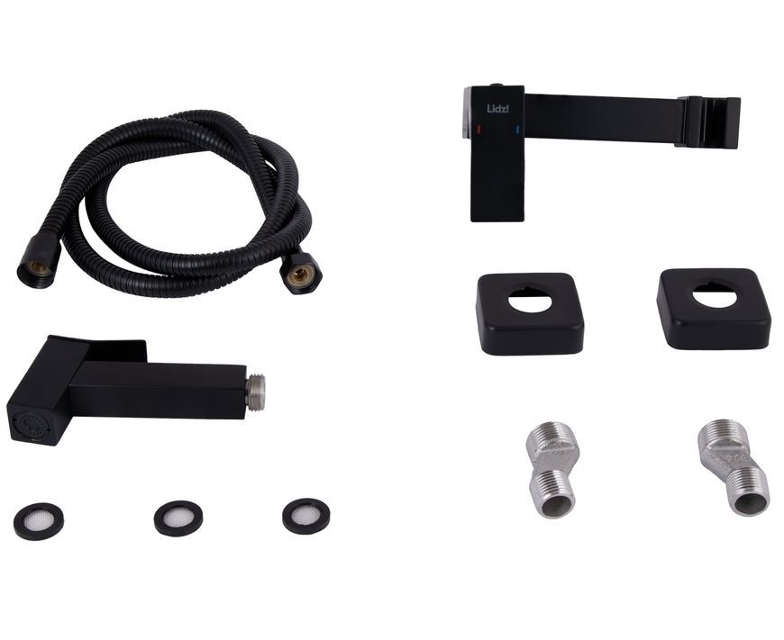 Набор для гигиенического душа Lidz Kubis 110 прямоугольный Black LDKUB110BLA46104 - LDKUB110BLA46104