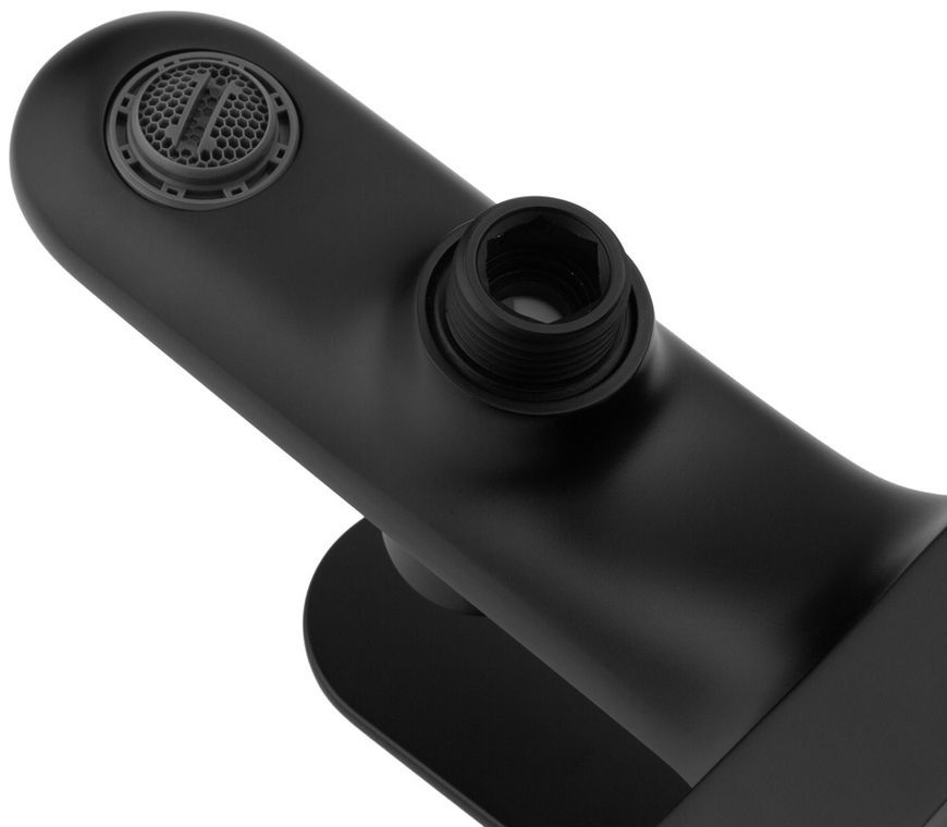 Змішувач для ванни Kroner Element 211315-3801 з душовим гарнітуром, латунь, чорний CV035954 - Element 211315-3801