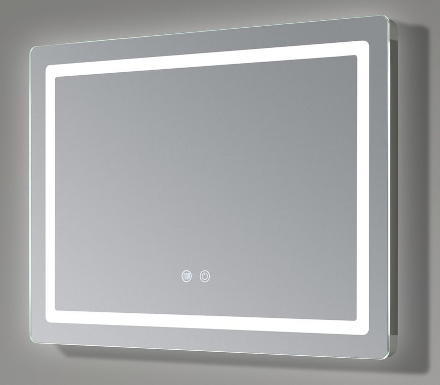 Зеркало настенное прямоугольное Qtap Mideya MI2 700х500 с LED-подсветкой Touch, антизапотеванием, диммером, рег. яркости QT2078NCF07050W