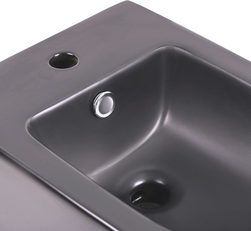 Биде подвесное QTAP Tern 485x345x330 Matt black QT1755052FMB - QT1755052FMB