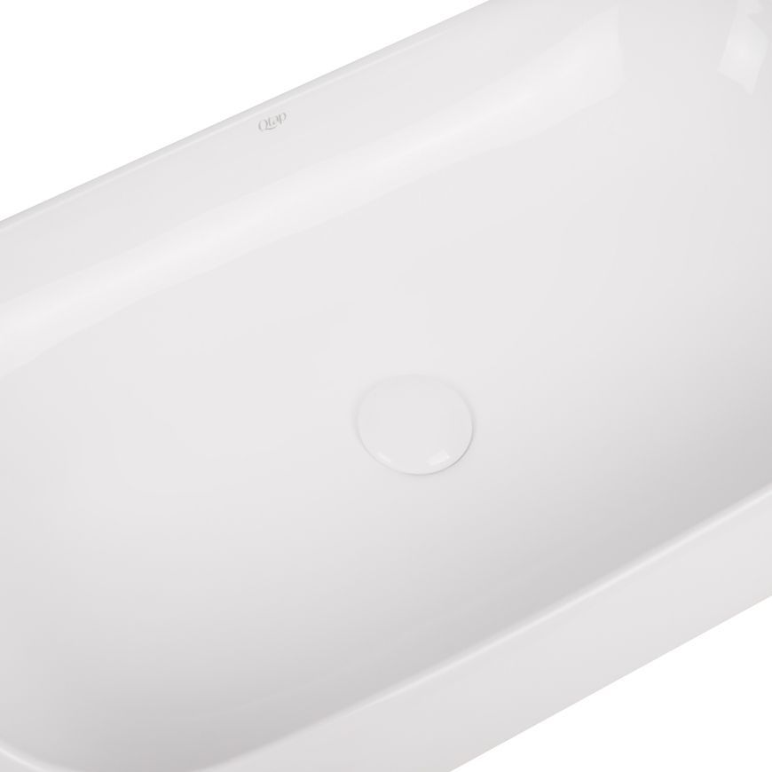 Раковина-чаша накладная Qtap Jay 725х430х145 с донным клапаном White QT07112166W - QT07112166W
