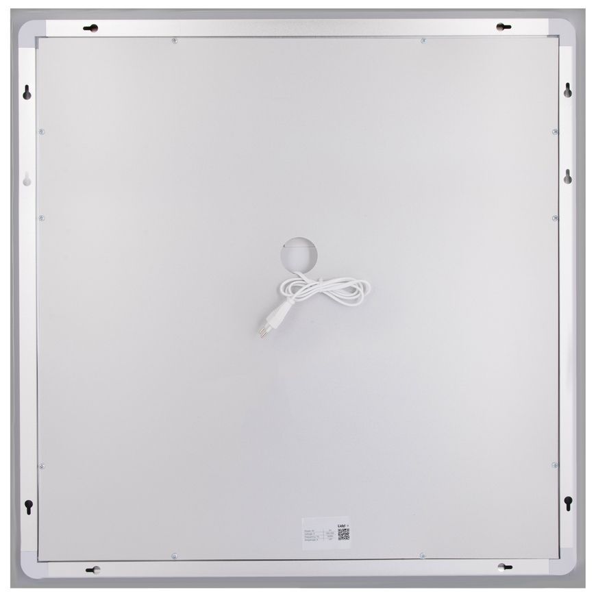 Зеркало Lidz Kubis KU1 700х700 мм с LED-подсветкой Touch, с антизапотеванием, с диммером, рег. яркости LDKU70070049287