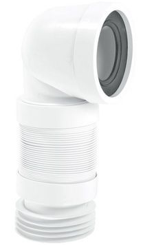 Каналізаційне гнучке підключення (коліно) McAlpine 340-570 мм 90&deg; 97-107/110 мм WC-CON8F