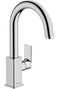 Змішувач для раковини HANSGROHE Vernis Shape 200 поворотний хром 71564000 з донним клапаном - 71564000