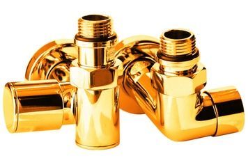 Кран для полотенцесушителя угловой NAVIN под ТЭН 1/2"х1/2", золото, 2 шт. (21-432430-7777) - 21-432430-7777