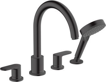Змішувач на борт ванни HANSGROHE Vernis Blend на 4 отвори 71456670 чорний матовий - 71456670