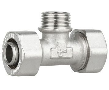 Трійник обтискний Thermo Alliance Standart 20х1/2"х20 ЗР розбірний латунь SD160W201520
