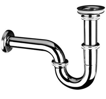 Сифон для умивальника McALPINE 1 1/4&Prime; x 32 мм трубний хром латунь 215+255CB - 215+255CB