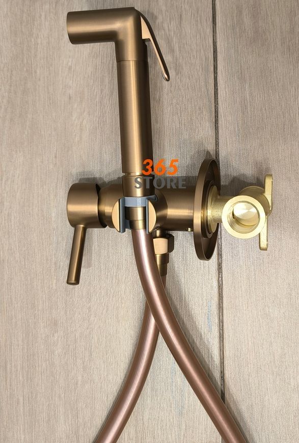 Гигиенический душ со смесителем Volle Sistema H35 скрытый монтаж cepillado bronce 1590.160321 бронза - 1590.160321