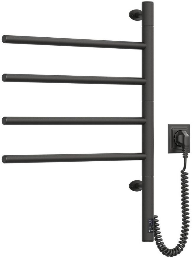 Рушникосушарка електрична NAVIN Arabesque Sensor 480х600 поворотна 12-223033-4860 чорний муар - 12-223033-4860