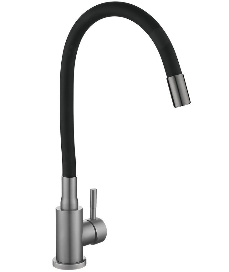 Змішувач для кухні Lidz Aria 015F3 з гнучким виливом Graphite/Black LDARI015F3BGRP49564 - LDARI015F3BGRP49564