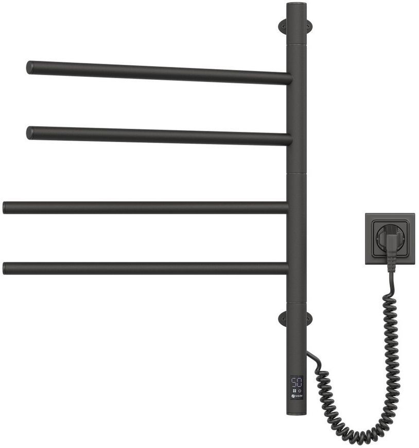 Рушникосушарка електрична NAVIN Arabesque Sensor 480х600 поворотна 12-223033-4860 чорний муар - 12-223033-4860