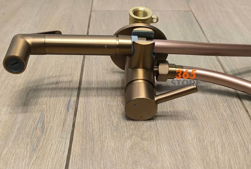 Гигиенический душ со смесителем Volle Sistema H35 скрытый монтаж cepillado bronce 1590.160321 бронза - 1590.160321