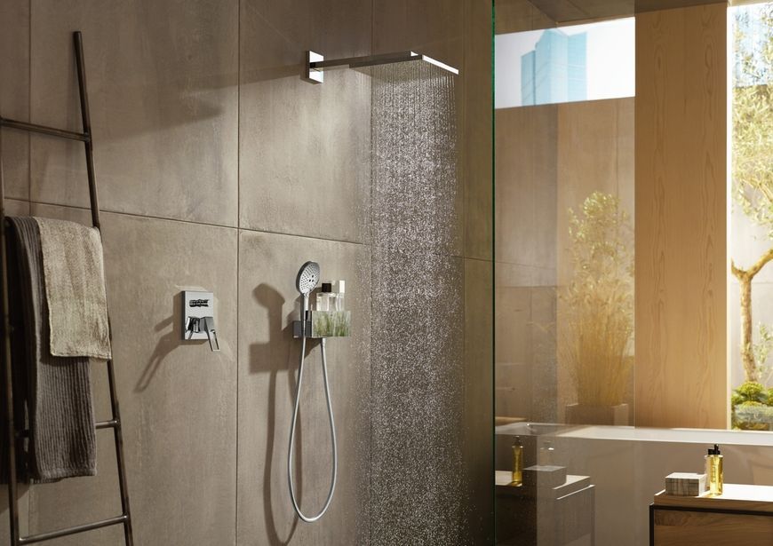 Шлангове підключення HANSGROHE FixFit з тримачем та поличкою Chrome 26456000 хром - 26456000