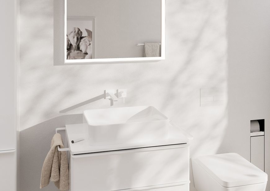 Змішувач для раковини прихованого монтажу HANSGROHE Tecturis E 22,5 см EcoSmart+ Matt White 73051700 білий з д/к - 73051700