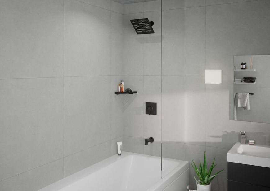 Лейка для верхнего душа HANSGROHE CROMETTA E 240 1jet EcoSmart 26727670 черная матовая - 26727670