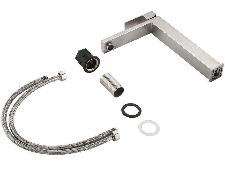 Змішувач для раковини високий Lidz Helix 001FH Nickel k35 LDHEL001FHNKS49179 - LDHEL001FHNKS49179