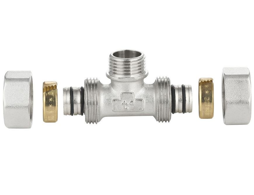 Трійник обтискний Thermo Alliance Standart 20х1/2"х20 ЗР розбірний латунь SD160W201520