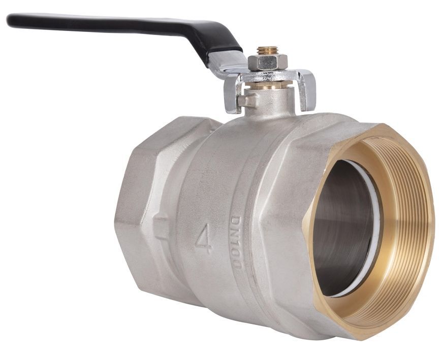 Кран шаровой прямой латунный Thermo Alliance Base 4" ВР для воды (рычаг) SD600W100 - SD600W100