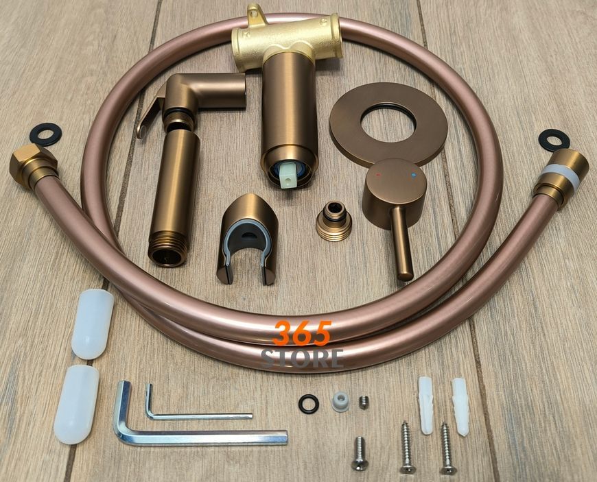 Гигиенический душ со смесителем Volle Sistema H35 скрытый монтаж cepillado bronce 1590.160321 бронза - 1590.160321