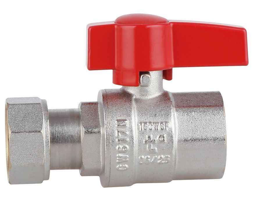 Кран кульовий прямий з накидною гайкою Thermo Alliance Standart 3/4" ВР латунь PN40 TAS260W20