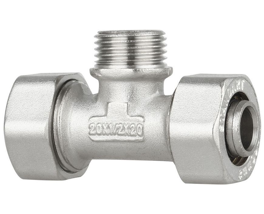 Трійник обтискний Thermo Alliance Standart 20х1/2"х20 ЗР розбірний латунь SD160W201520