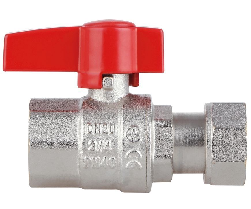 Кран кульовий прямий з накидною гайкою Thermo Alliance Standart 3/4" ВР латунь PN40 TAS260W20