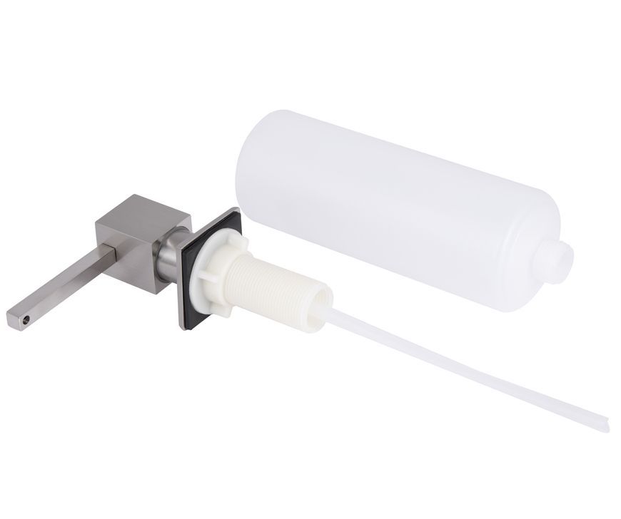 Дозатор для моющего средства Lidz LK117 квадратный Brushed Steel LDLK117BRU46399