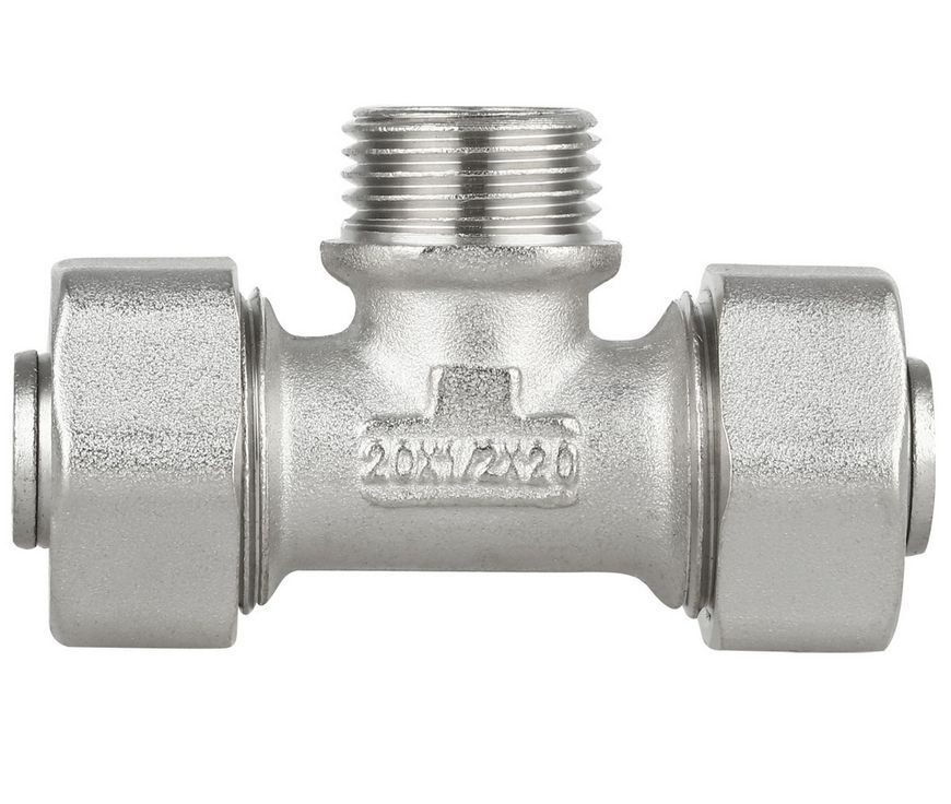 Трійник обтискний Thermo Alliance Standart 20х1/2"х20 ЗР розбірний латунь SD160W201520