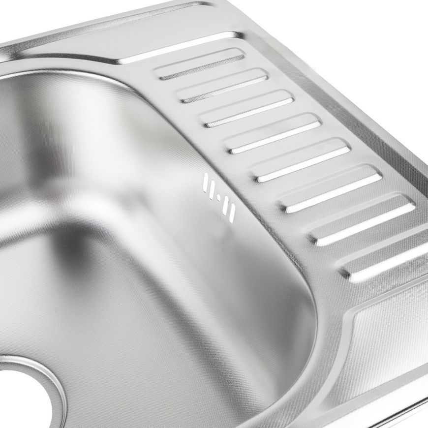 Мойка для кухни врезная Brinex 5848 Micro Decor 0,8 мм BRIN5848MDEC08 - BRIN5848MDEC08