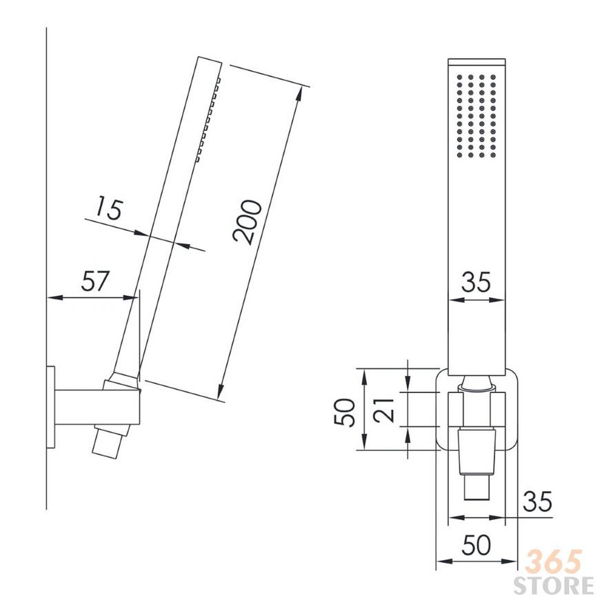 Набір душовий IMPRESE GRAFIKY ZMK061901100 - ZMK061901100