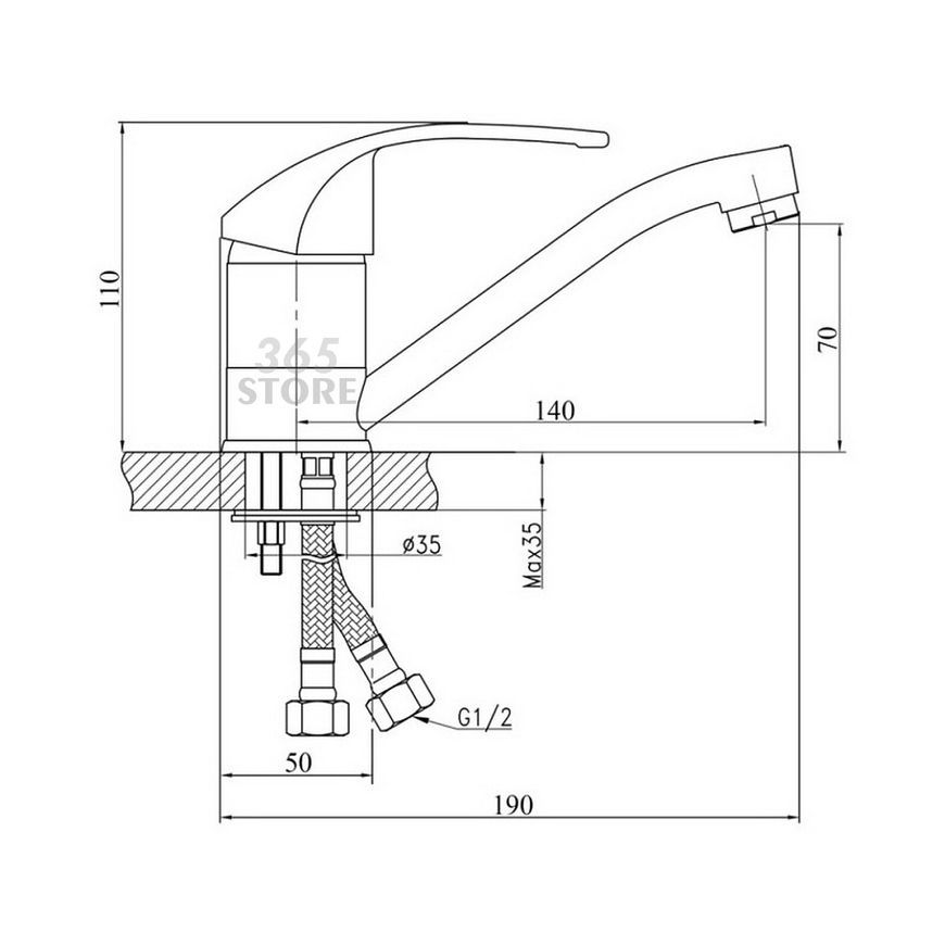 Смеситель для кухонной мойки TOUCH-Z Mars 002М - TZMAR002M
