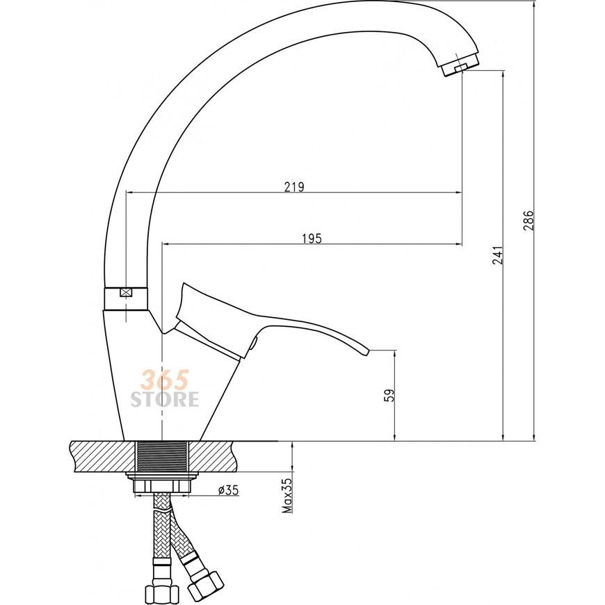 Змішувач для мийки Q-TAP Eris СRM 007F - QTERICRM007F