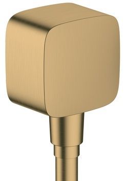 Шланговое подсоединение HANSGROHE FixFit с обратным клапаном Brushed Bronze 26457140 бронза - 26457140