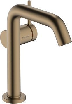 Змішувач для раковини HANSGROHE Tecturis S 150 Fine CoolStart EcoSmart+ Brushed Bronze 73340140 бронза з донним клапаном - 73340140