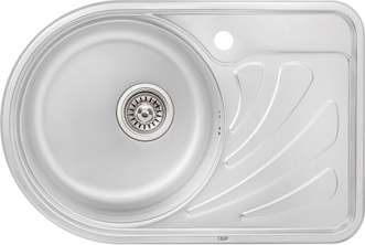 Кухонна мийка QTAP 6744L Satin 0,8 мм (180) чаша зліва - QT6744LSAT08
