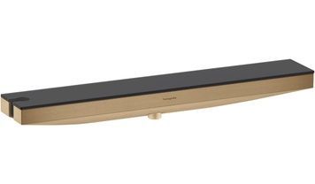 Шлангове підключення HANSGROHE Porter 500 Rainfinity з тримачем для душу (зліва) та полицею Brushed Bronze 26843140 бронза - 26843140