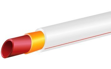 Труба поліпропіленова PPR Blue Ocean "Білий" FIBER-G армована скловолокном 25х3,5 3,9 м SDR 7,4 PN20 SD00042147 - SD00042147