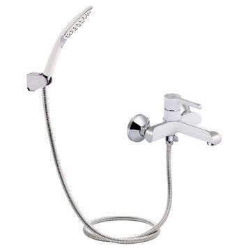 Змішувач для ванни Qtap Grand WCR 006 з коротким виливом Chrome/White QTGRAWCR006 - QTGRAWCR006