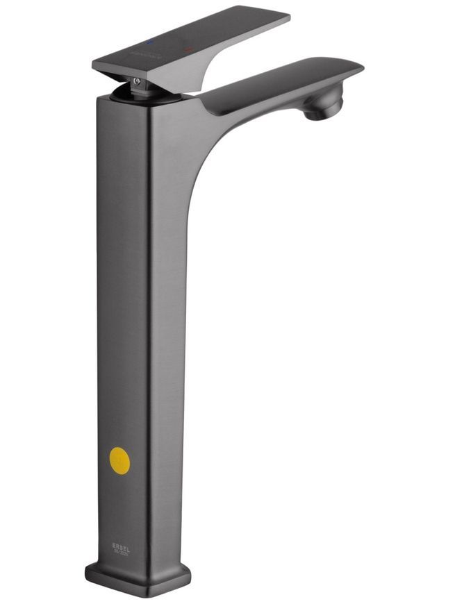 Змішувач для раковини високий Kroner KRP Vog-GRP010-3 графіт, латунь CV035588 - Vog-GRP010-3