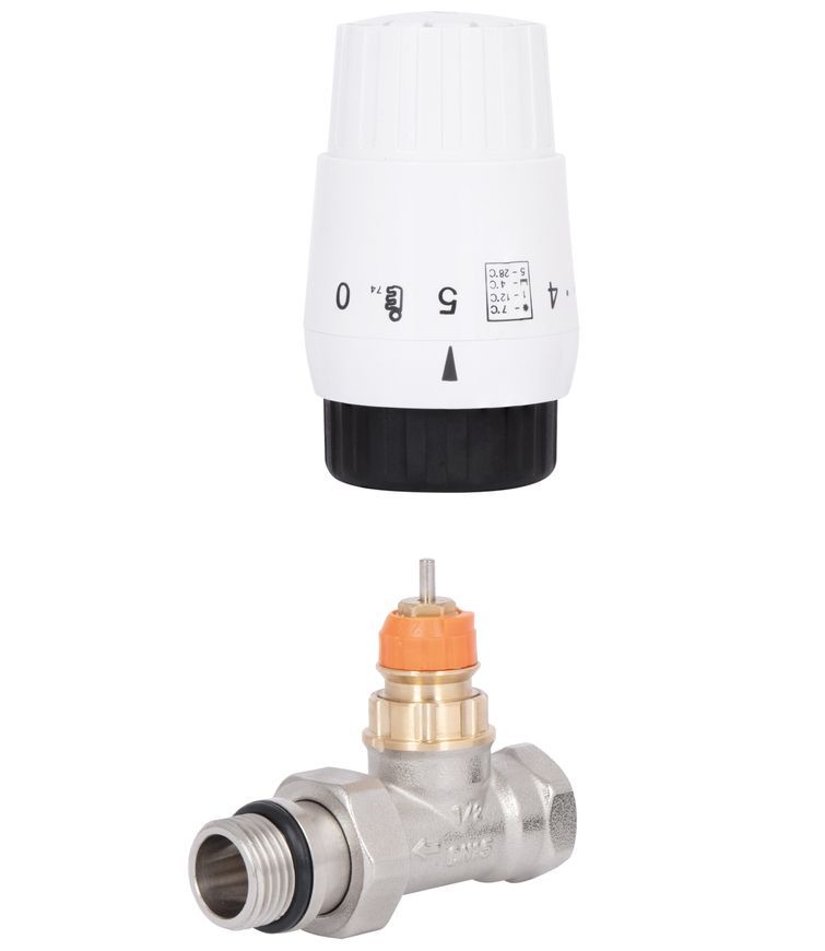 Прямий термостатичний комплект Thermo Alliance Forte 1/2" з попереднім налаштуванням та антипротіканням TAF301G15