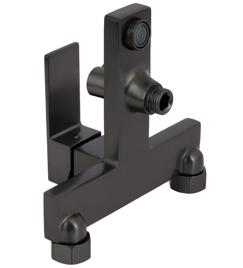 Смеситель для ванны Qtap Gemini с душевым гарнитуром Gunmetal Black PVD QTGEM259GMB45684 - QTGEM259GMB45684