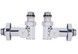 Комплект кранов для полотенцесушителя Thermo Alliance Standart угловой под ТЭН 1/2" SF395W15HE хром - SF395W15HE - 4