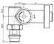 Комплект кранов для полотенцесушителя Thermo Alliance Standart угловой под ТЭН 1/2" SF395W15HE хром - SF395W15HE - 2