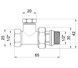 Кран радиаторный Thermo Alliance Base 1/2"  ВН Classic без ручки с антипротечкой прямой SD227W15