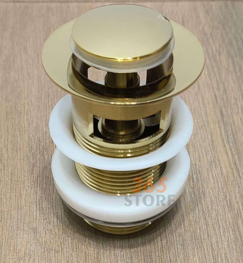 Донний клапан IMPRESE Pop-up золото для раковини 1 1/4" з переливом PP280zlato - PP280zlato