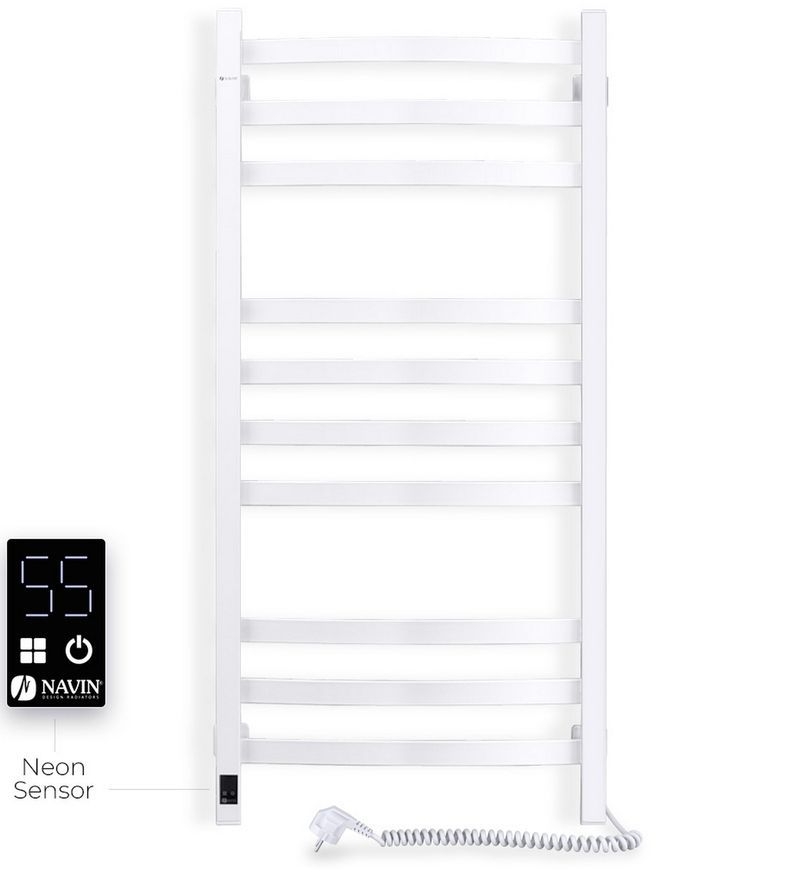 Рушникосушарка електрична NAVIN Avalon 480х1000 Sensor таймер регулятор права біла 12-103053-4810 - 12-103053-4810