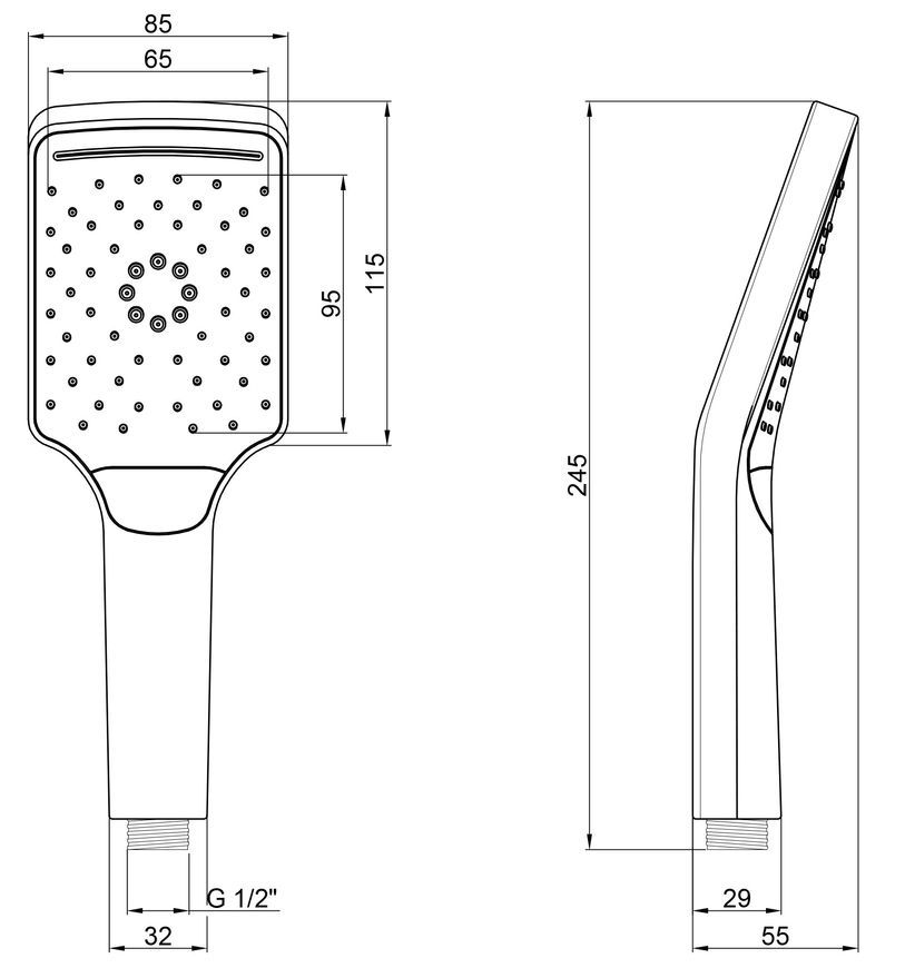Лійка для ручного душу QTAP Rucni A086N3KCW - QTRUCA086N3KCW