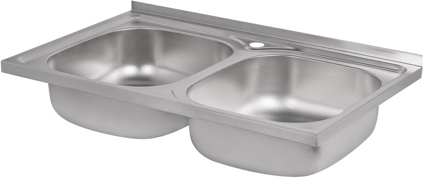 Кухонна мийка LIDZ 5080 Decor подвійна 0,8 мм (170) - LIDZ5080DEC08