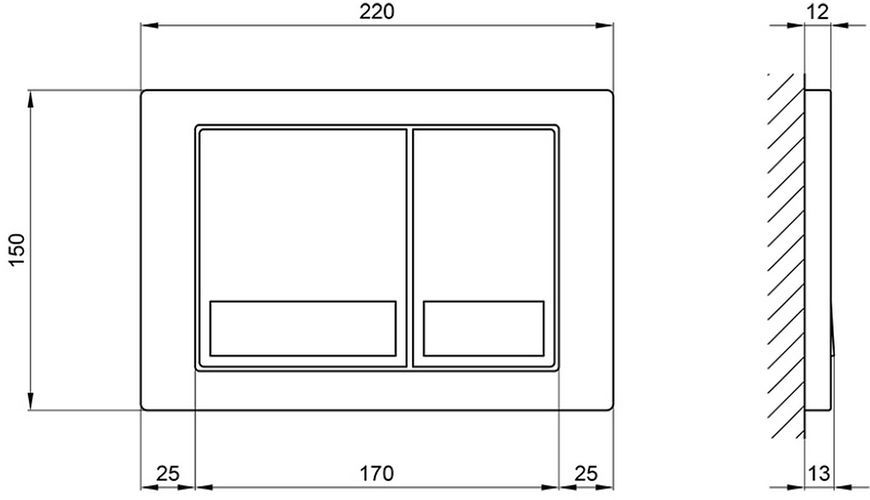 Набір QTAP інсталяція 3 в 1 Nest QT0133M425 з панеллю змиву QT0111M06028CRM + унітаз з сидінням Swan QT16335178W - QT16335178W0133M425M06028CRM